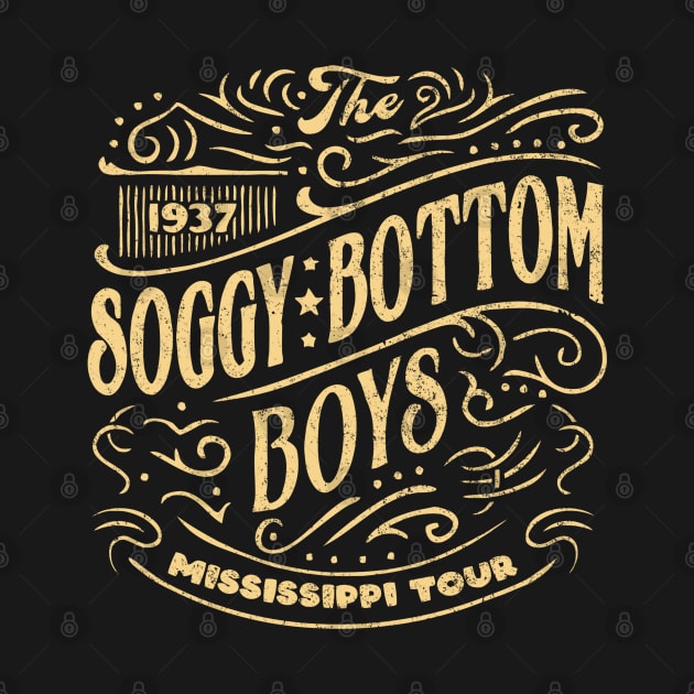 The Soggy Bottom Boys 1937 Mississippi Tour - vintage logo by BodinStreet