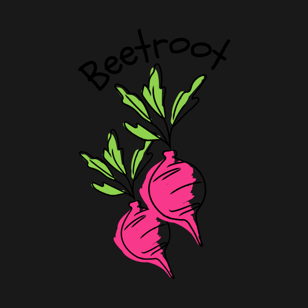 Hand Drawn Beetroot Minimal by monicasareen