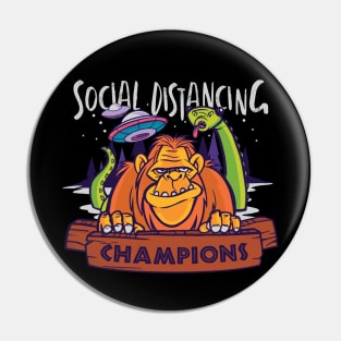 Social Distancing Champions Pin