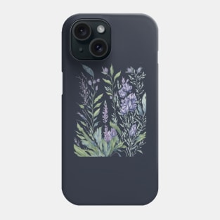 Lilac Wildflowers Watercolor Phone Case