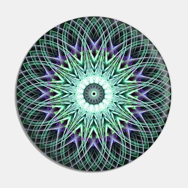 Fractal Mandala Pin by Manafold