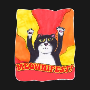 Meownifest Epic Cat Praise Design T-Shirt