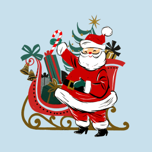 Mid-Century Santa & Sleigh T-Shirt