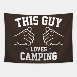 This guy loves camping Tapestry