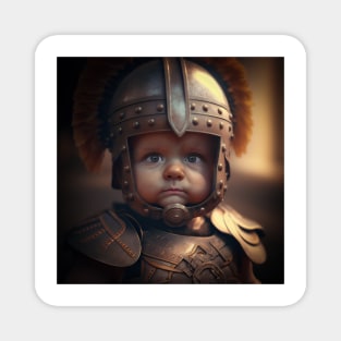 A Cute Gladiator Baby Magnet