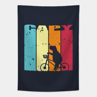 Capybara riding bicycle Tapestry