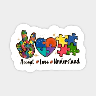 Accept Love Understand Autism Magnet