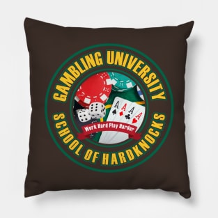 Gambling University - WHPH on dark fabrics Pillow