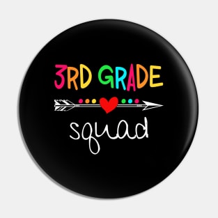 3rd Grade Squad Third Teacher Student Team Back To School Shirt3rd Grade Squad Third Teacher Student Team Back To School Shirt Pin