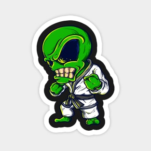 Karate Alien Retro Aliens Art Magnet