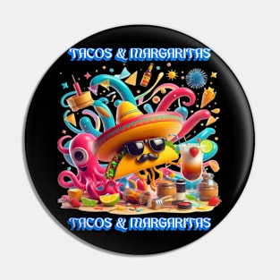 Sombrero and Sunglasses Margarita Emergency Pin