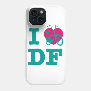 I Love Cycling DF Aqua Pink / Yo Amo andar en Bicicleta en el DF / Chilango Pride / Orgullo Chilango Graphic Phone Case