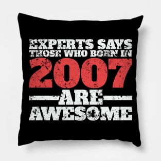 11 Yrs. Experts Says Born in 2007 are Awesome Birthday Pillow