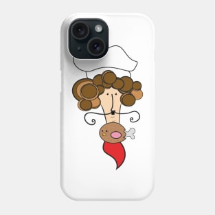 Chef with Fried Chicken Thigh Tie Phone Case