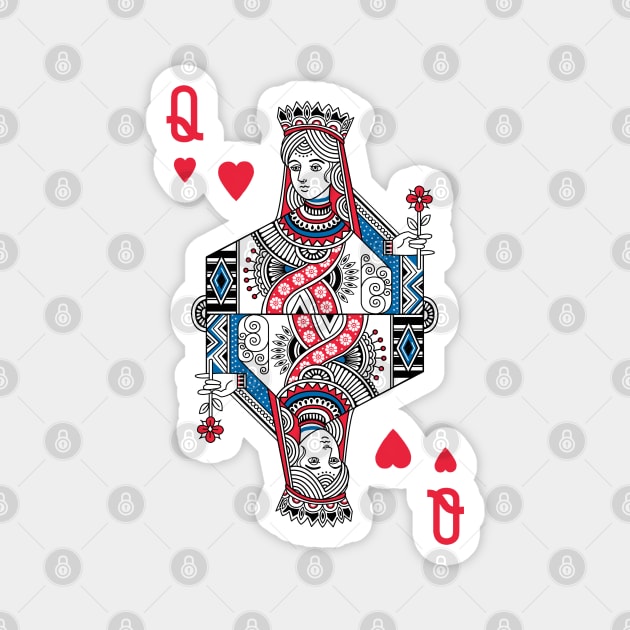 Queen Of Hearts Magnet by SuperrSunday