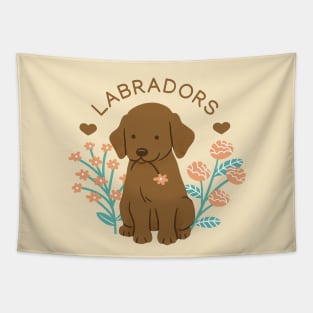 Chocolate Labrador Tapestry