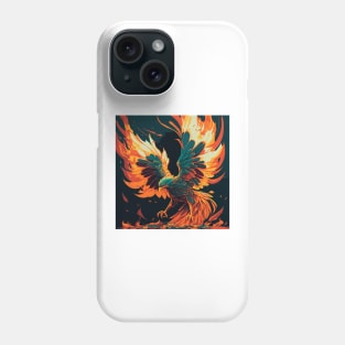 Phoenix on Fire Pop Art Phone Case