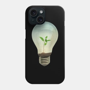 Global Warming plant in a light bulb Phone Case