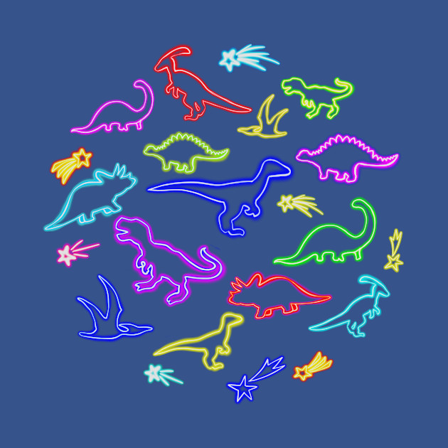 Neon Dinosaurs - Dinosaur - T-Shirt