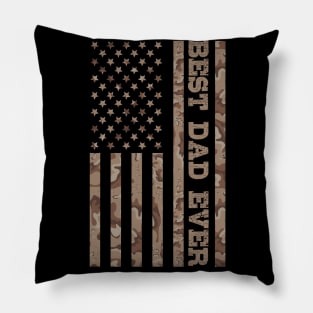 Best Dad Ever American Flag  Great Father Day Gift Pillow