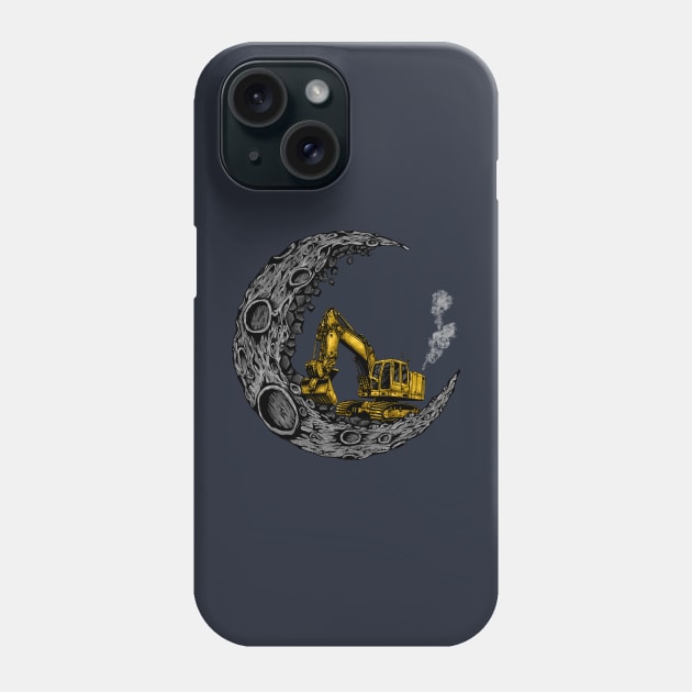 Heavy Duty Digging Moon Phone Case by supercuss