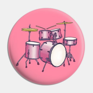 Pink drum kit Pin