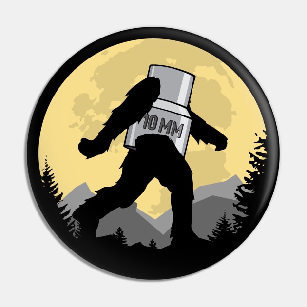 Missing 10mm Socket Funny Mechanic Bigfoot Pin by Huhnerdieb Apparel