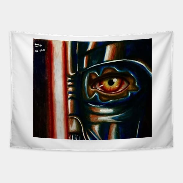 The eye of Lord Vader Tapestry by Saquanarts