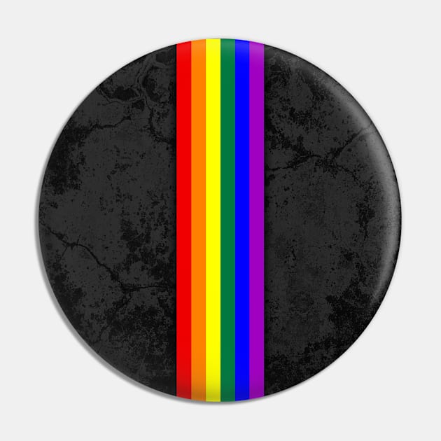 LGBTQ Rainbow Pride Flag Stripe Pin by wheedesign