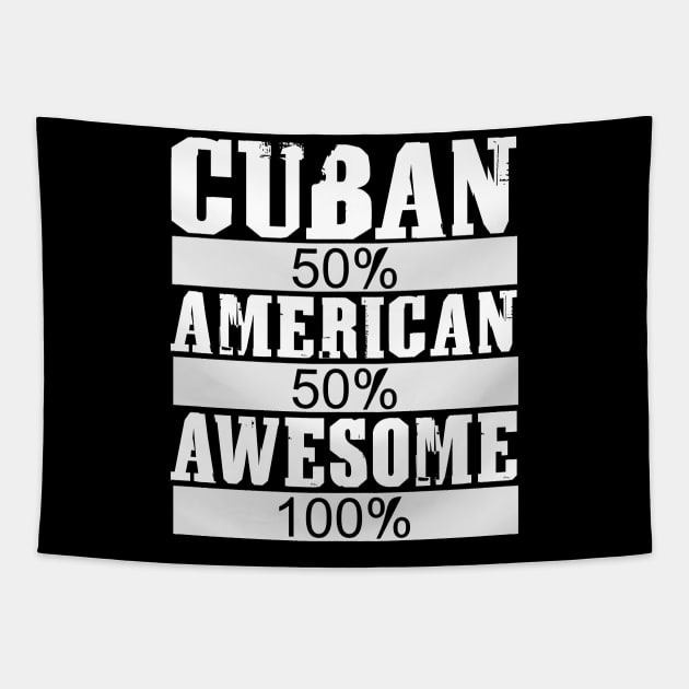 American Raised with Cuban Roots Tapestry by alcoshirts