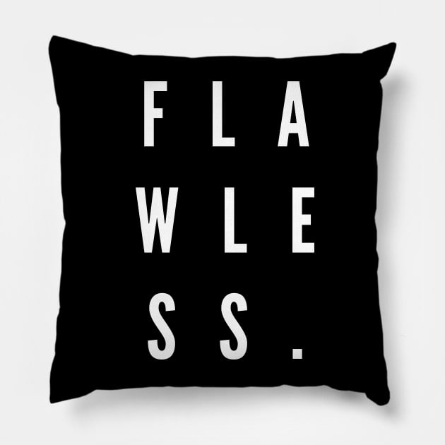 flawless black Pillow by Nada's corner