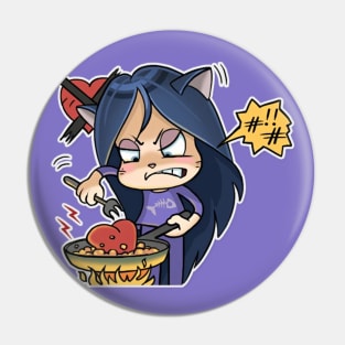 Kitty The Witch Food Rage Pin