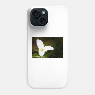 White Trillium Spring Flower Phone Case