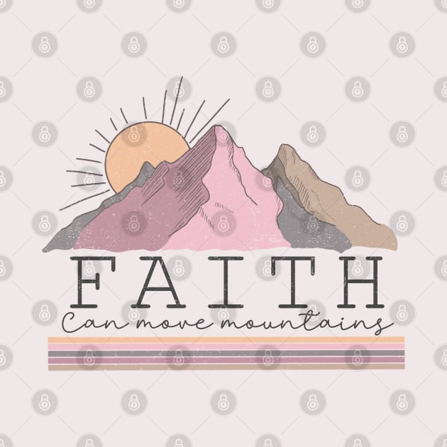 Faith Can Move Mountains Christian Quote by Mastilo Designs