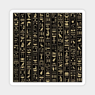 Black & Gold Hieroglyphics Magnet