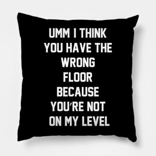 Umm, I think you have the wrong floor because you’re not on my level Pillow