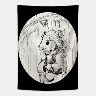 Winter mouse - Vintage Christmas inspired designs Tapestry