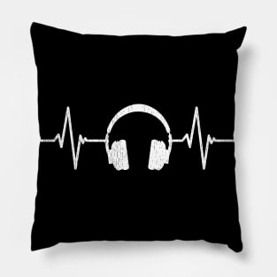 Cool Music Lover Producer DJ Present Heartbeat Headphones Pillow