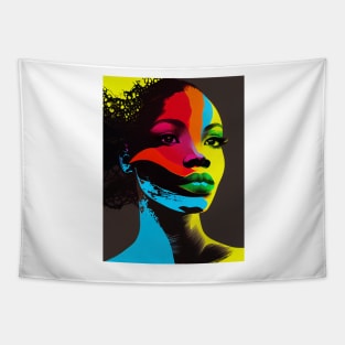 Abstract pop art style woman portrait Tapestry