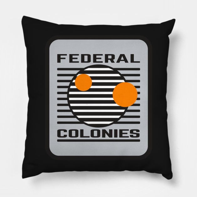 Federal Colonies Badge Pillow by BeeryMethod