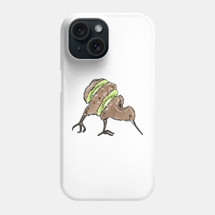 Kiwi bird kiwi fruit animal pun Phone Case