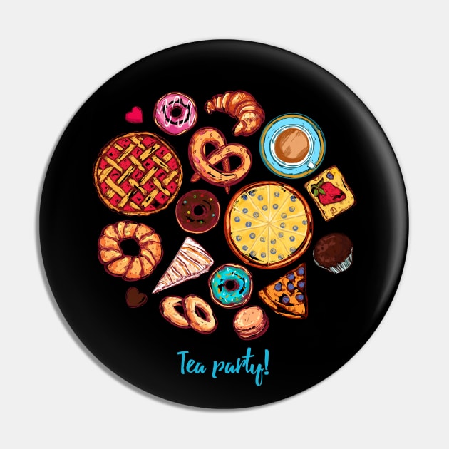 Tea Party Pin by Mako Design 