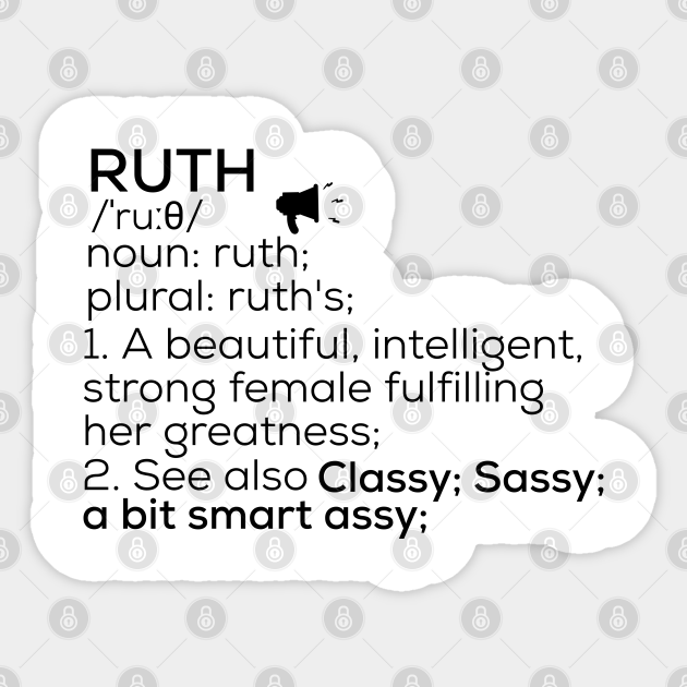 Ruth Name Definition Ruth Female Name - Ruth - Sticker