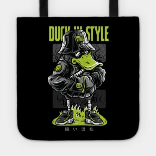 Gangster Duck Style Hip Hop Graffiti Rapper Tote