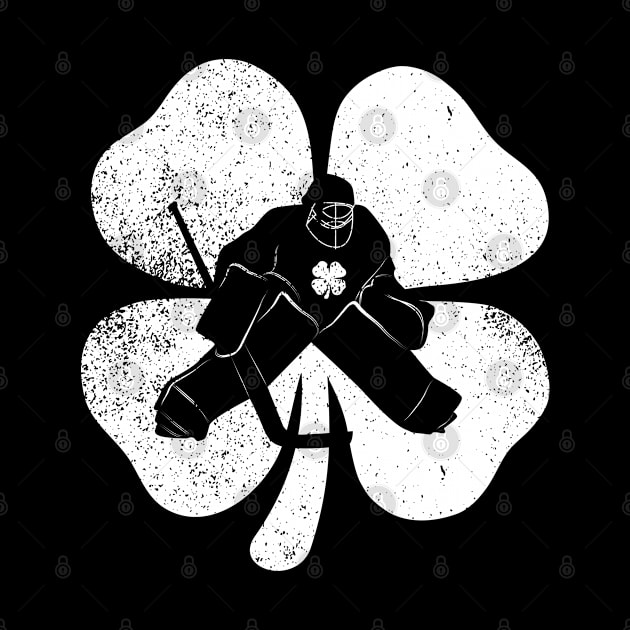 Hockey Player Shamrock Clover Funny St Patricks Day by trendingoriginals