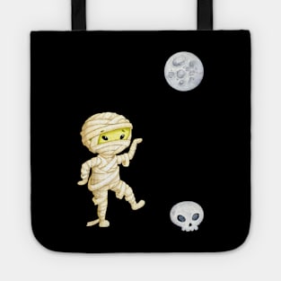 Halloween Mummy Skull Tote