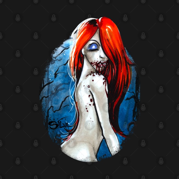 Red headed Vampire by dsilvadesigns