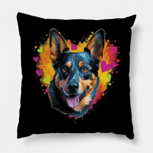 Australian Cattle Dog Valentine Day Pillow