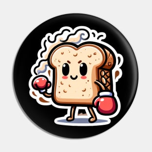 Cheerful Baker's Delight Toasty Punch - Sticker & Magnet Printable Design Pin