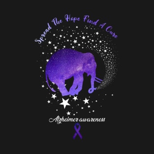 Alzheimer Awareness Spread The Hope Find A Cure Gift T-Shirt